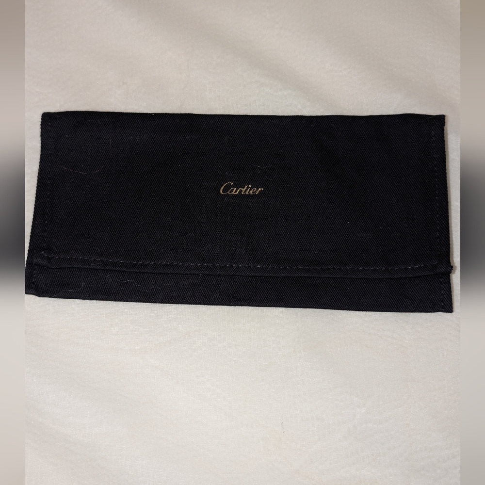 Cartier Dust Storage Bag 9.5" X 4.5" Black EUC